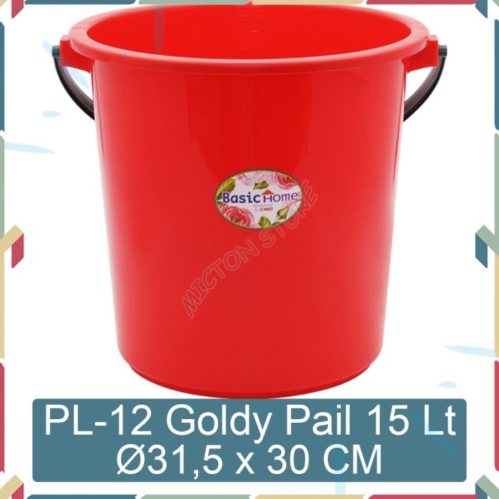 Jual MICTON Lion Star Basic Home PL-12 Goldy Pail 15 Liter Ember ...