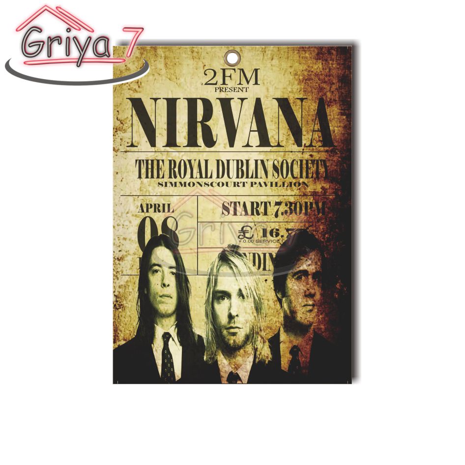Jual NIRVANA HIASAN DINDING POSTER BAND ROCK METAL RETRO KLASIK CLASSIC ...