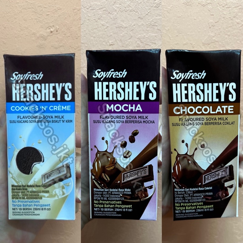 Jual SOYFRESH HERSHEY MOCHA / HERSHEY'S CHOCOLATE / COOKIES AND CREAM