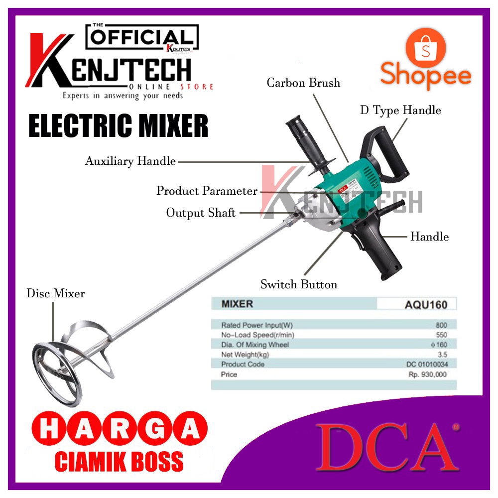 Jual Electric Hand Mixer Dca Aqu Bor Mixer Mesin Pengaduk Cat