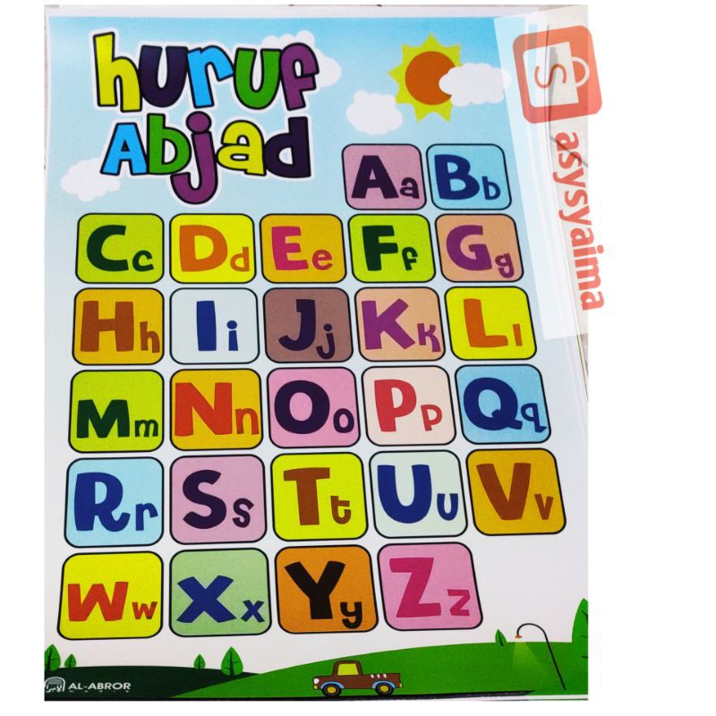 Jual Poster abjad huruf poster edukasi anak al abror | Shopee Indonesia