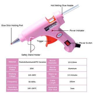 Jual Berkat Pistol Lem Tembak Hot Melt Glue Gun Mini On Off Watt