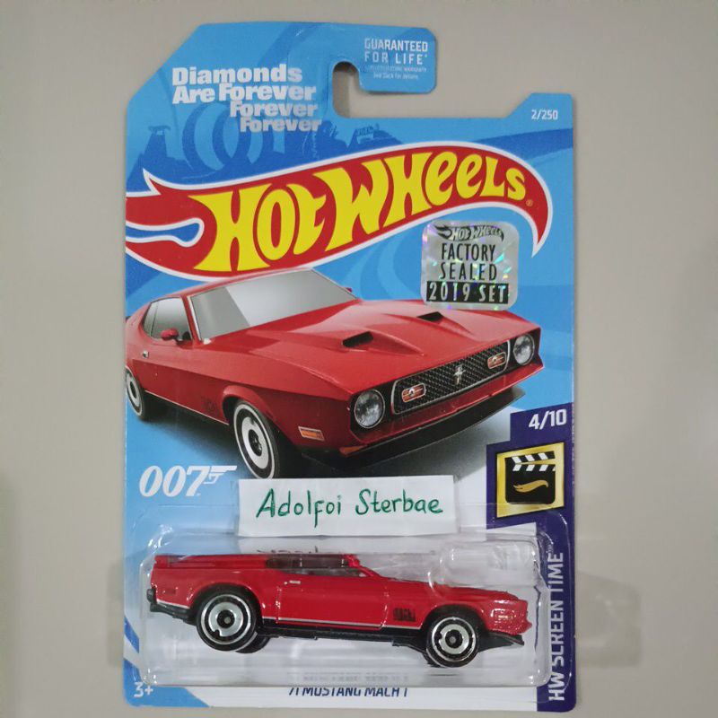 Jual hotwheels hot wheels 1971 71 mustang mach 1 edisi 007 diamonds are forever 70s hw screen time 50 factory sealed purple schmurple hw city Shopee Indonesia