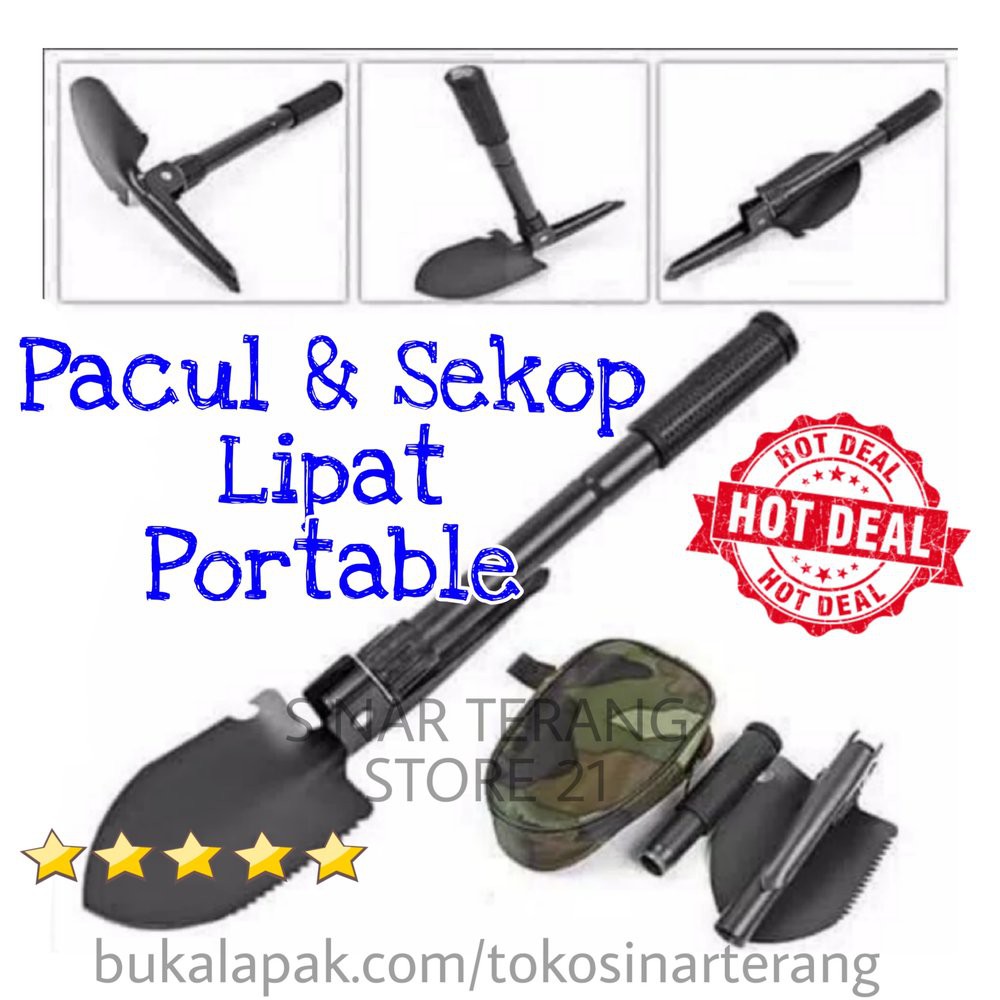 Jual Pacul Lipat Portable 3in1 Sekop Cangkul Sekrop Portable Kemah ...