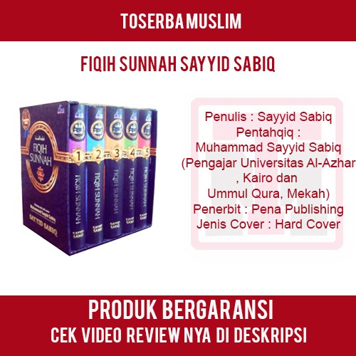 Jual Buku Fiqih Sunnah Karya Sayyid Sabiq 5 Jilid Shopee Indonesia