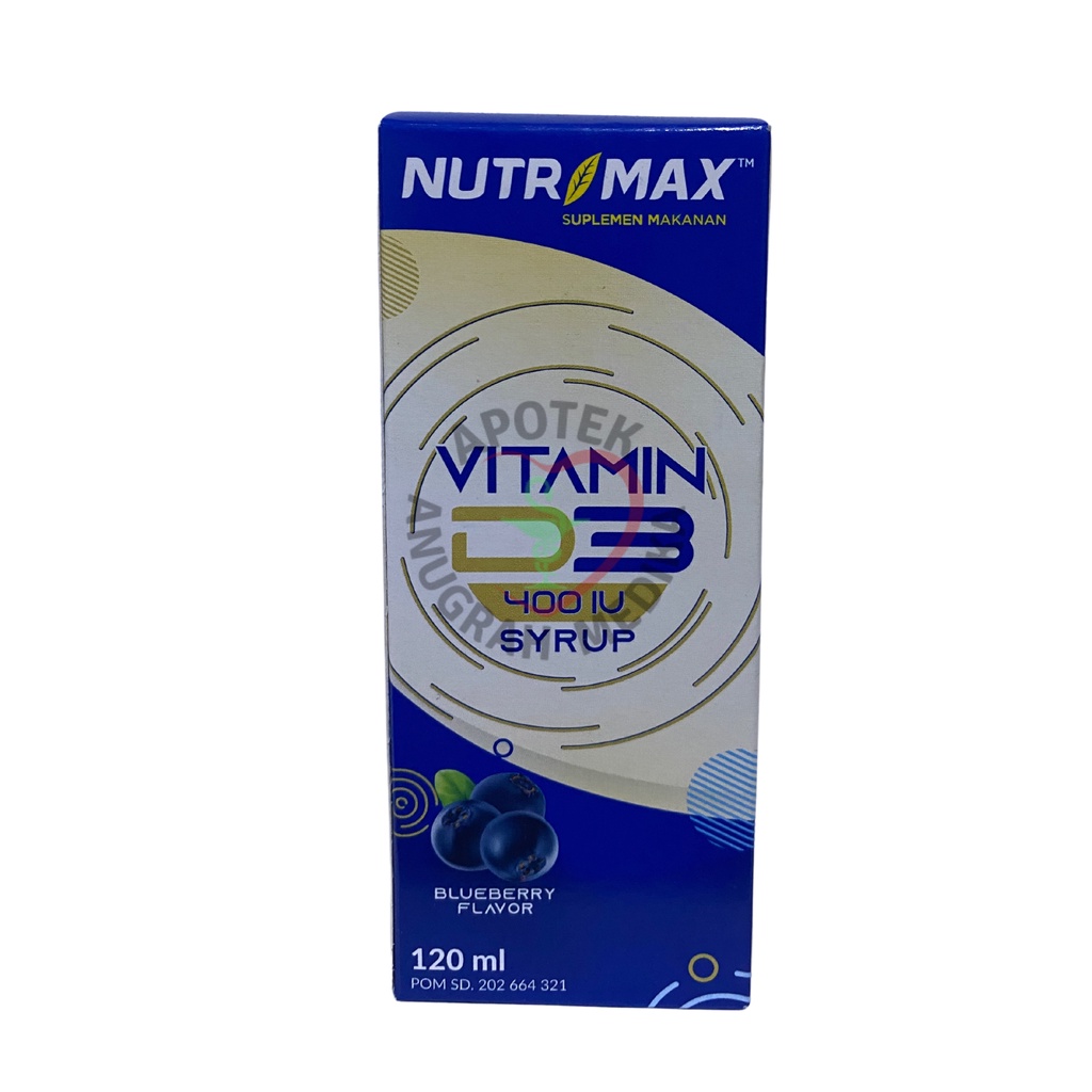 Jual Nutrimax Vitamin D3 400 IU Sirup 120 Ml/Vitamin D/Daya Tahan Tubuh