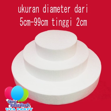 Jual Styrofoam Bulat Untuk Dummy Cake / Gabus Busa Sterofoam Diameter ...