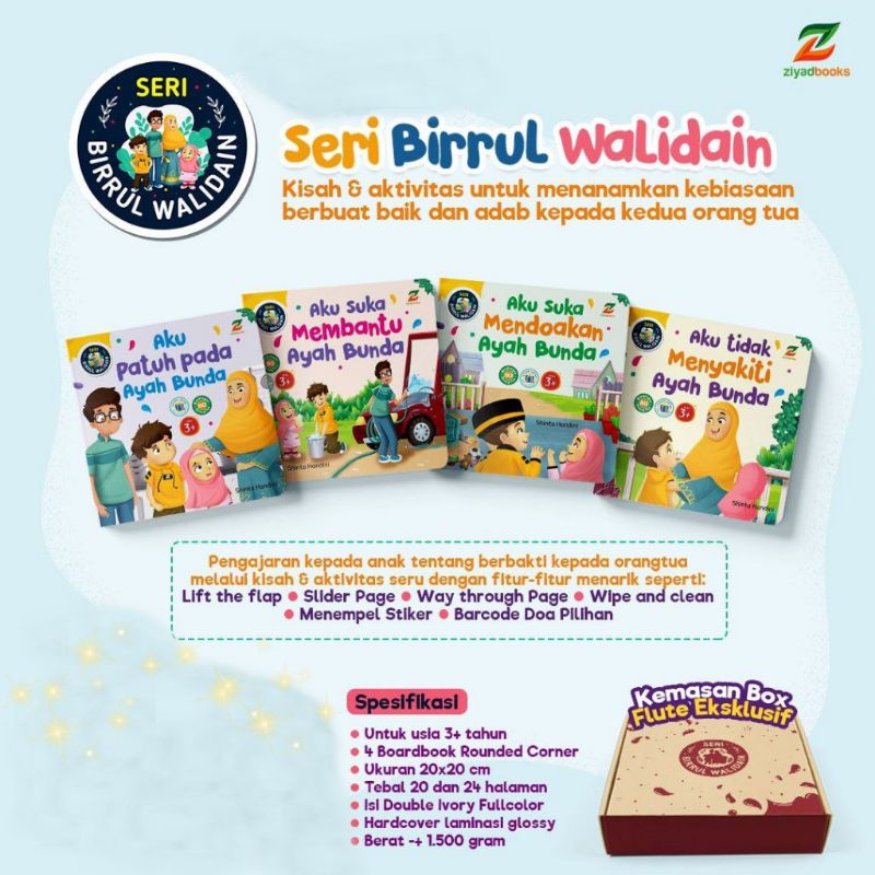 Jual Buku Edukasi Anak Muslim Usia 3 Tahun : Boardbook Seri Birrul ...