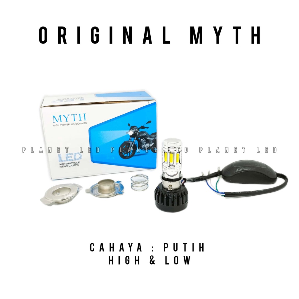 Jual MYTH Lampu Utama LED 6 Sisi HEADLAMP H4 H6 HS1 High Low Putih ...