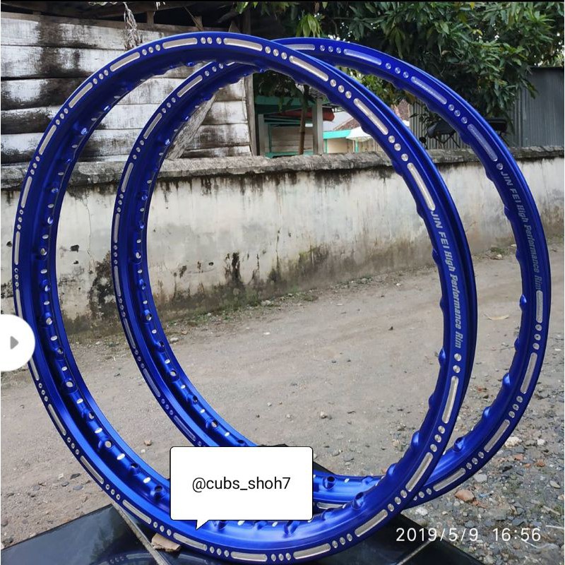 Jual VELG JINFEI BLUE SLOT BUBUT | Shopee Indonesia