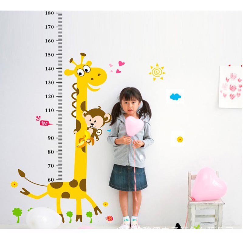 Jual RELIZA Wall Sticker / Stiker Dinding TINGGI BADAN JERAPAH Grow Up ...