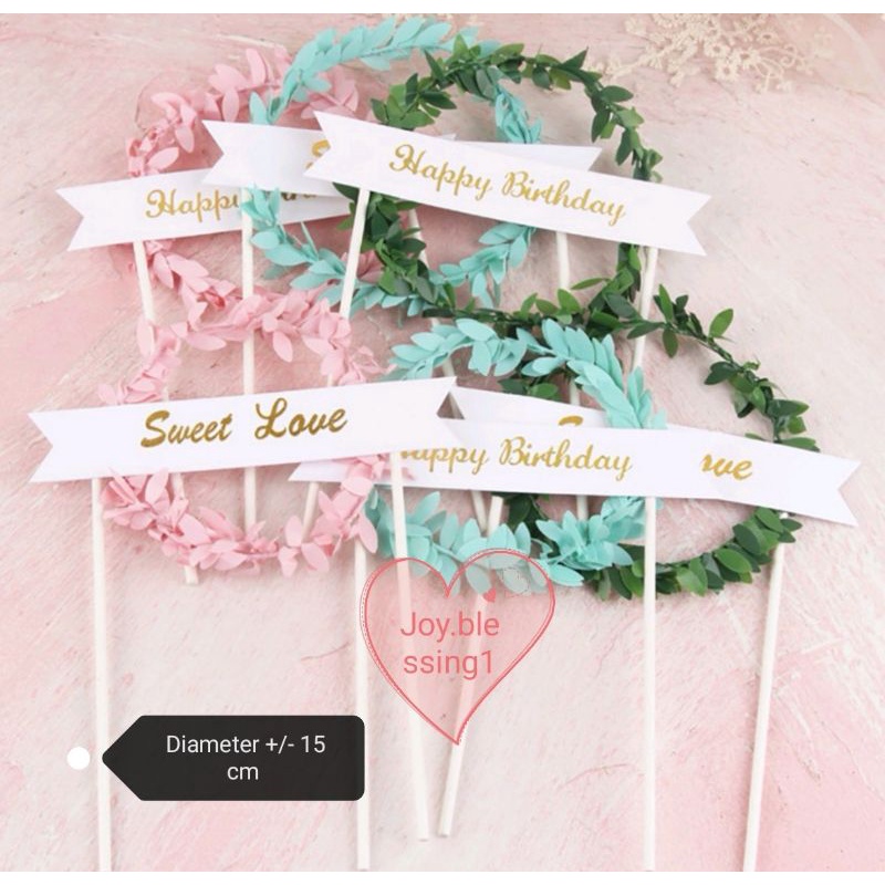 Jual TOPPER BESAR LINGKARAN BENTUK DAUN PER PCS | Shopee Indonesia