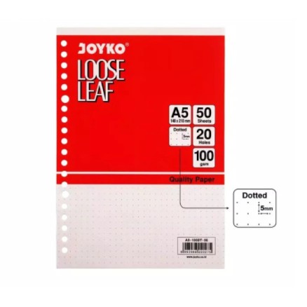 Jual Kertas Binder Looseleaf Uk.A5 & B5 Polos, Garis, Grid Dan Dotted ...