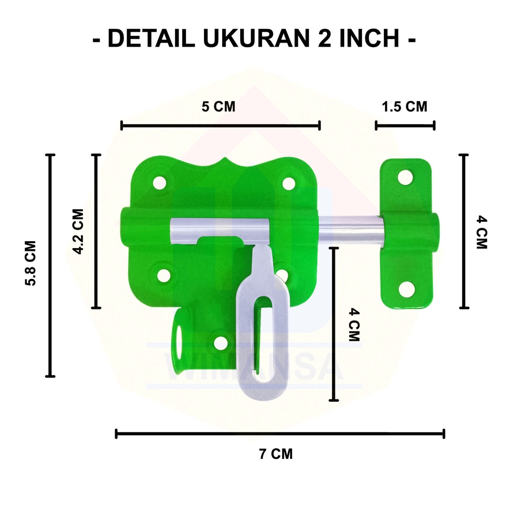 Jual FRT GRENDEL OVERVAL WARNA 2 INCH - 50200405 | Shopee Indonesia