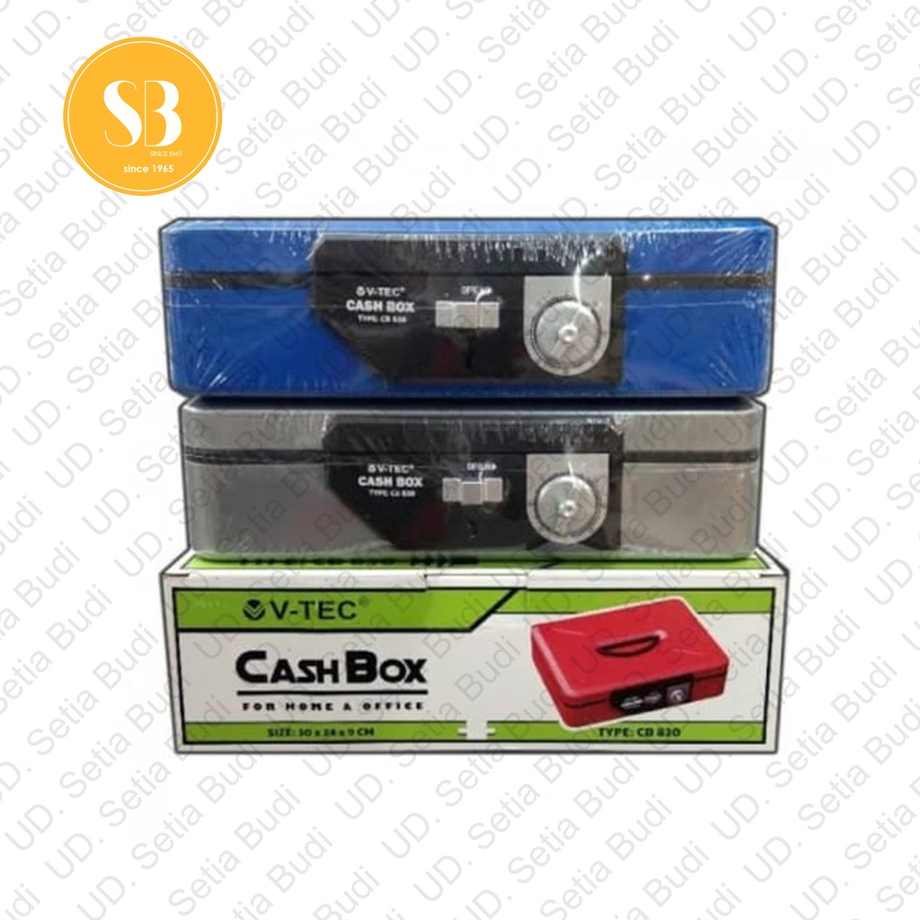 Jual V-TEC Cash Box CB 830 Brankas Simpan Uang CB830 | Shopee Indonesia