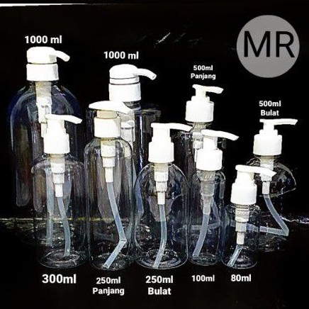 Jual Botol Pump 1000ml 500ml 300ml 250ml 100ml 80ml | Antis Kosong PET ...