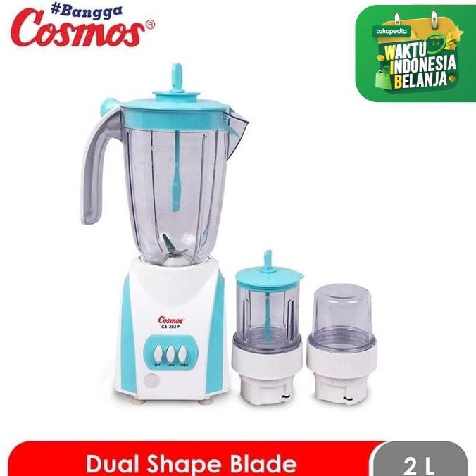 Jual Cosmos Blender - CB-282P - Plastik - Putih/Biru | Shopee Indonesia