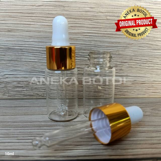 Jual BOTOL PIPET 10 ML BENING RING GOLD / AMBER / BOTOL SERUM | Shopee ...