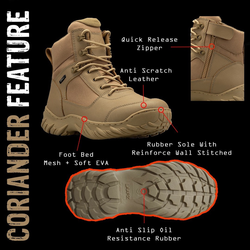 Jual Sepatu Boots Hiking Riding - LAARZ CORRIANDER MUD BEIGE | Shopee ...