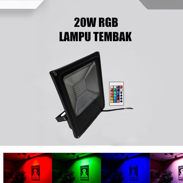 Jual Led Flood Light Lampu Sorot Led Tembak 20w Outdoor Taman Flood