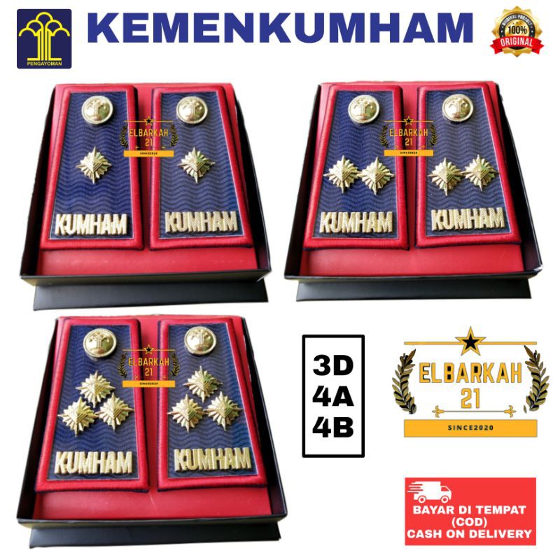 Jual PANGKAT KUMHAM PDH KUPT 3D 4A 4B /PANGKAT KEMENKUMHAM /LAPAS ...