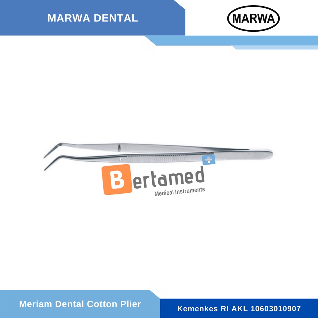 Jual Meriam Dressing Cotton Plier / Dental Pliers / Pinset Gigi