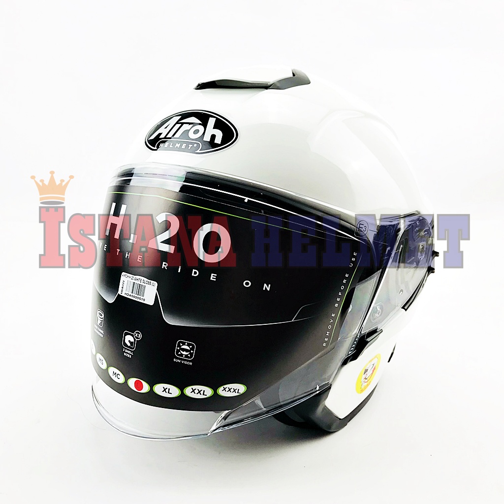 CASCO DE MOTO AIROH EX14 EXECUTIVE COLOR BLANCO BRILLANTE