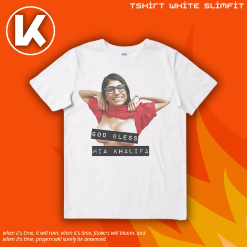 Jual KAOS MIA KHALIFA GOD BLESS | KAOS | T SHIRT | MIA KHALIFA | Shopee