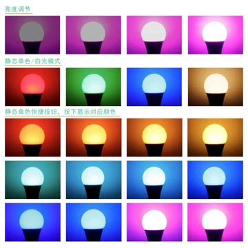 Lampu Bohlam Led 5W 7W 10Watt Rgb 16Warna E27 Lengkap Remot Berubah Warna Remote Control