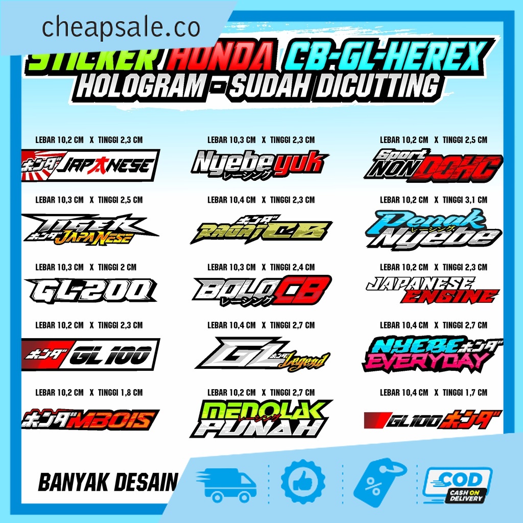 Jual Sticker Honda Herex Terbaru Sticker Honda Gank Sticker Gl 100