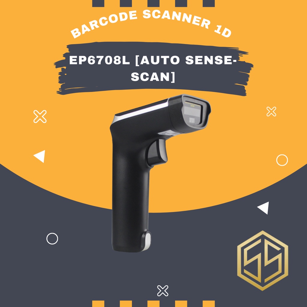 Jual Barcode Scanner 1D Handle EPPOS 1D EP6708L Auto Sense Scan