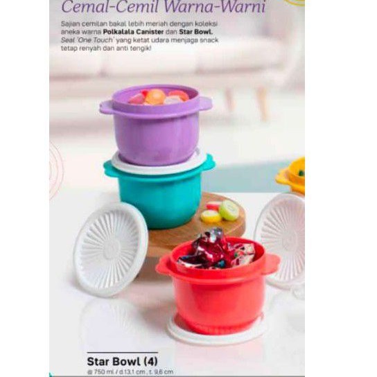 Jual Tupperware Star Bowl set (4pcs) | Shopee Indonesia