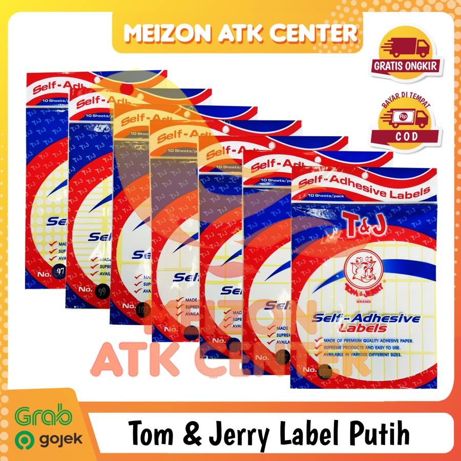 Jual Label Tom and Jerry Kertas Putih Stiker Paper TNJ Tom & Jerry ...