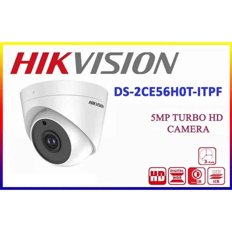 Jual KAMERA Camera CCTV Hikvision 5MP 5 MP DS2CE56H0TITPF Indoor HD