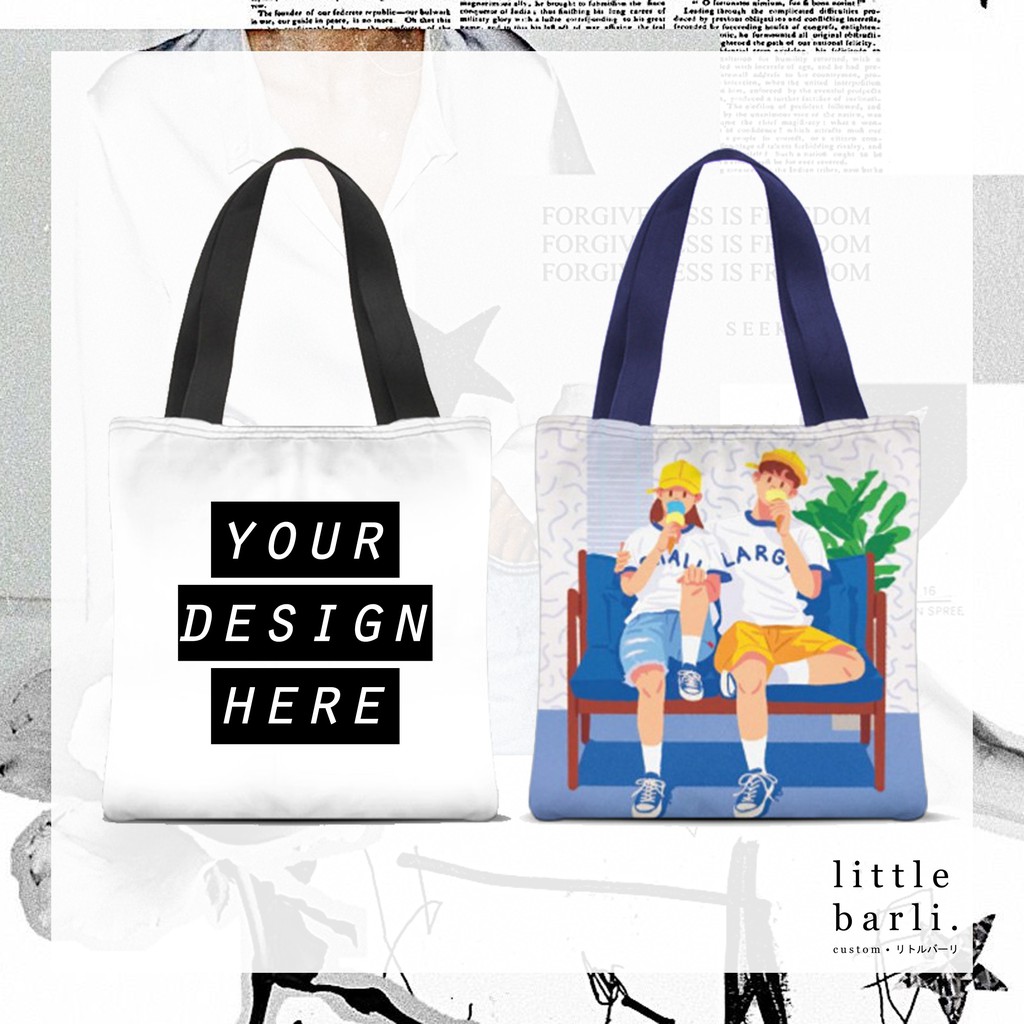 Jual Tote Bag Custom Tote Bag Fullprint Custom Shopee Indonesia