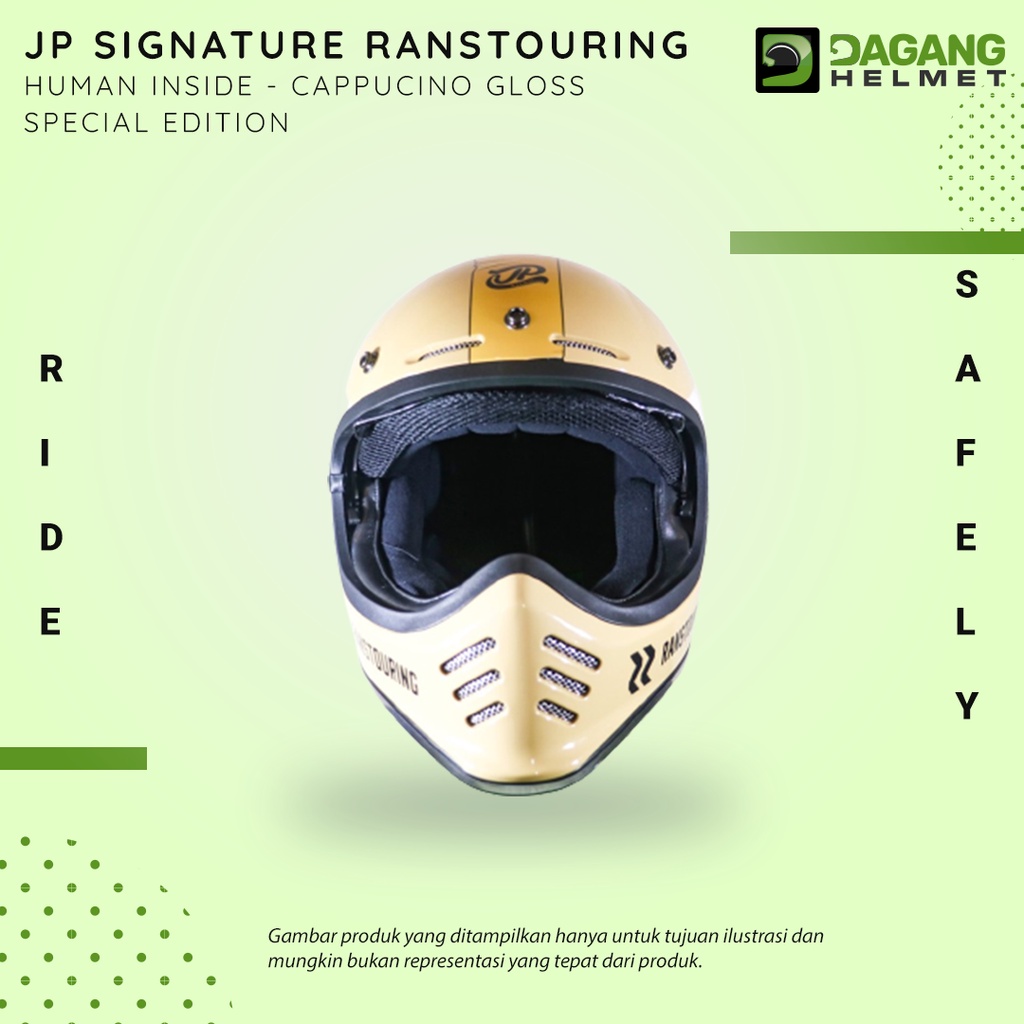 Jual Helm Keren JP Retro Signature - Human Inside/Rans | Shopee Indonesia