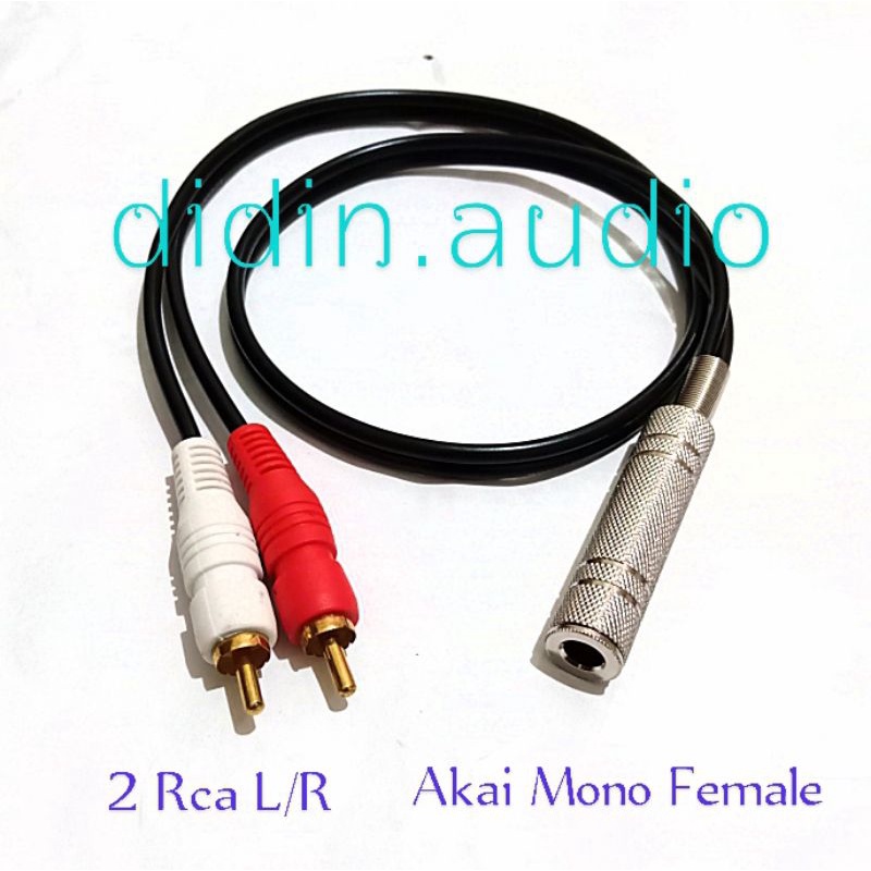 Jual Kabel Audio Jack Ts Akai Mm Mono Female To Rca Gold Male L R