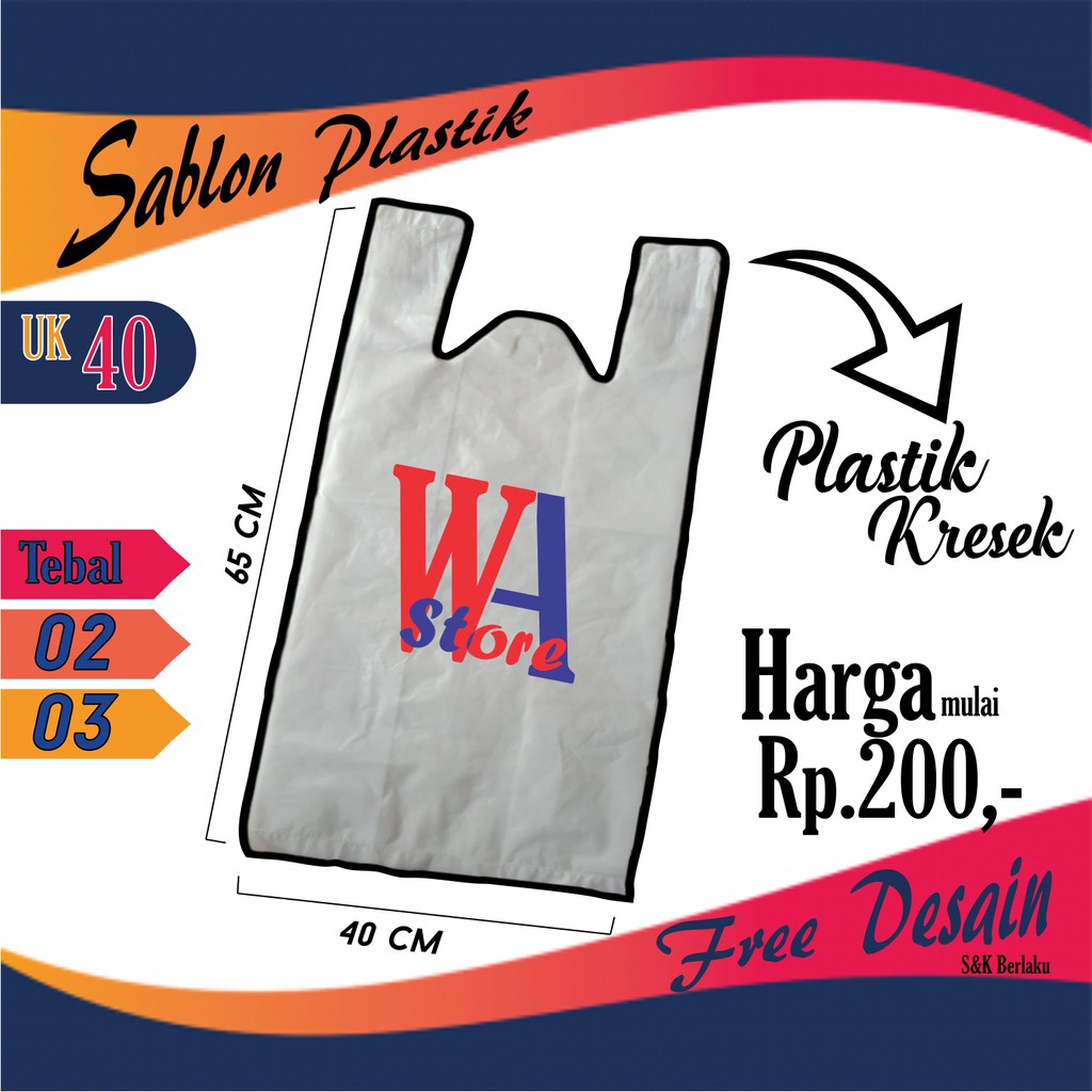 Jual Jasa Sablon Plastik Kresek Sablon Katong Plastik Sablon Kantong Kresek Ukuran 40 6425