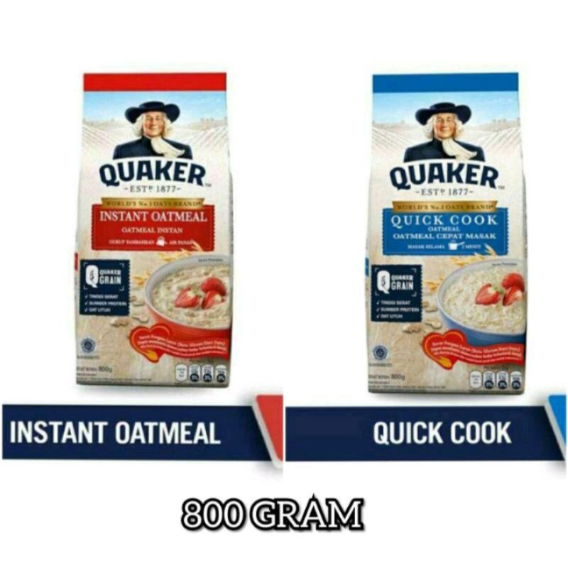 Jual Quaker Instant Oat Quick Cook Oatmeal 800g Shopee Indonesia