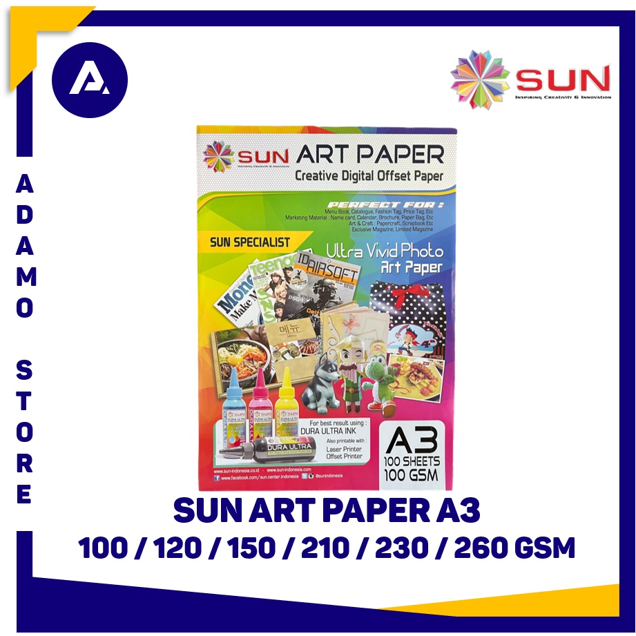 Jual Kertas Art Paper Sun Art Paper A3 (100 120 150 210 230 260 gsm