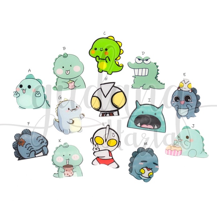 Jual GEMEZZ Pin Peniti Akrilik Dino Ultraman Pin Bros Dinosaurus Unik ...