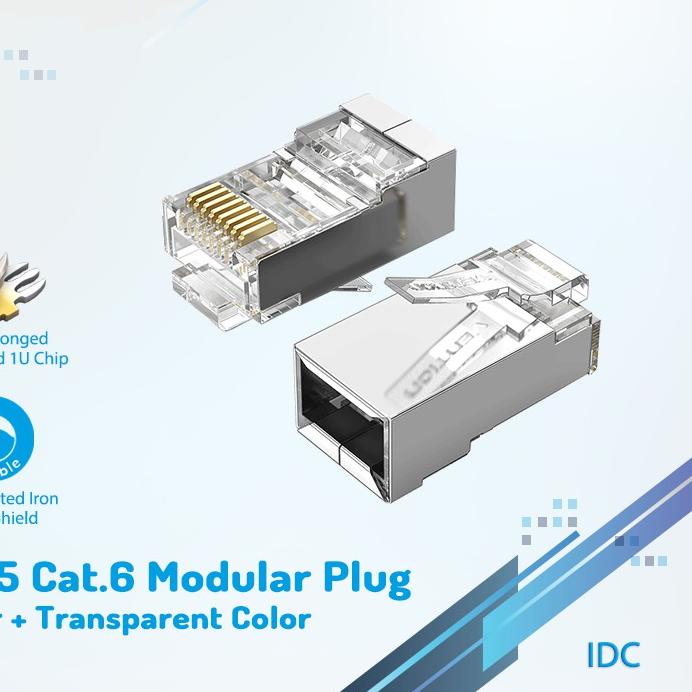 Jual VENTION - Kepala Kabel LAN RJ45 Cat6 Cat6A UTP FTP Modular Plug ...