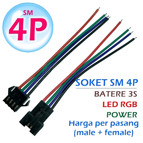 Jual Soket Terminal Kabel Jantan Betina S Pin Connector Konektor P Sm Male Female