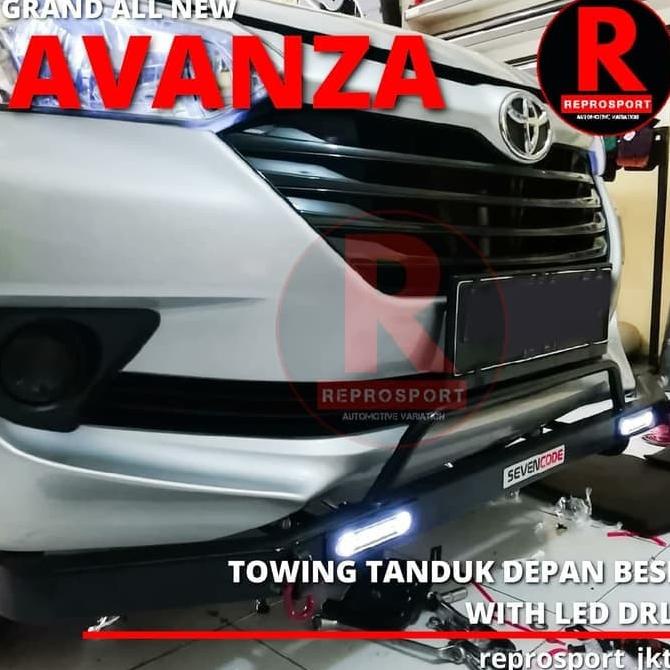 Jual Towing Tanduk Depan Besi With Led Drl Mobil All New Avanza Xenia Veloz Shopee Indonesia