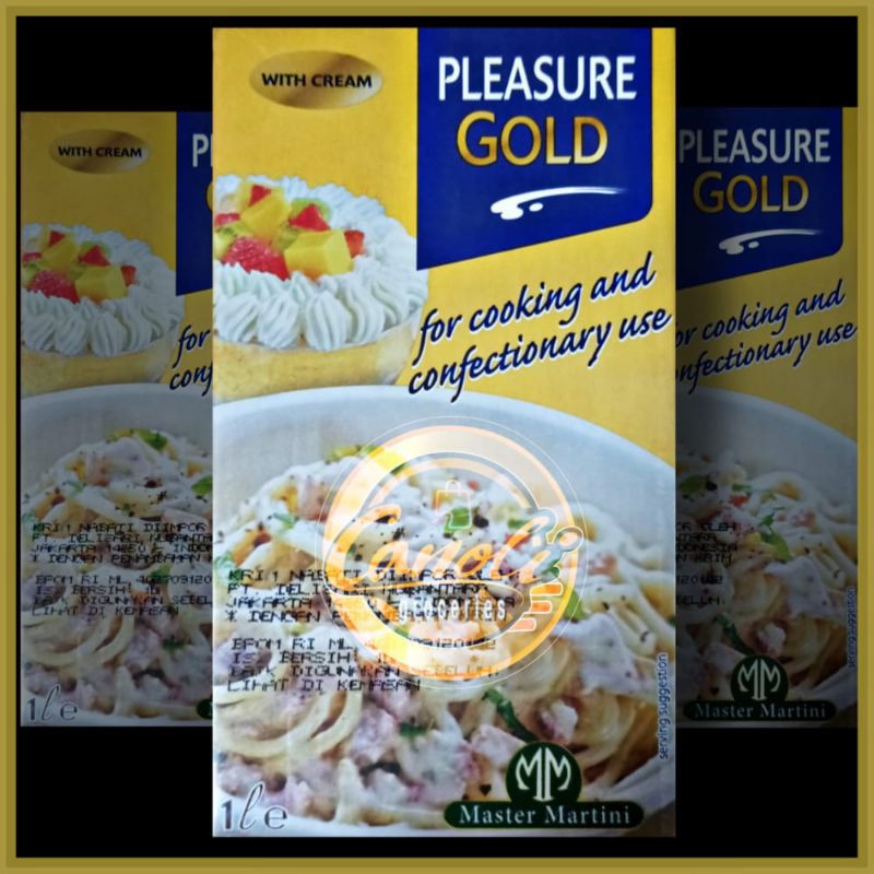 Jual pleasure gold 1 liter / cooking cream master gourmet gold Shopee