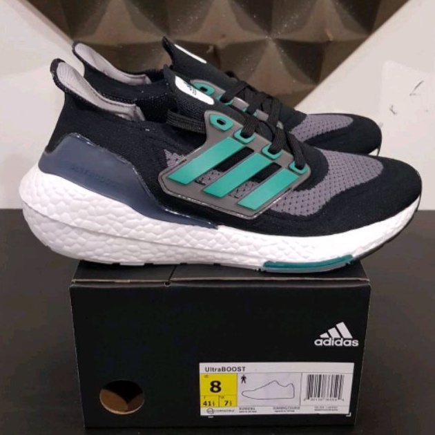 Jual Sepatu Adidas Ultraboost 21 Black Green White Ultra Boost