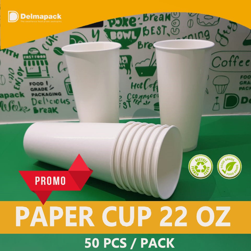 Jual Papercup 22oz Paper Cup 22 Oz Cold Cup Ice Gelas Kertas 50pcs Shopee Indonesia 0787