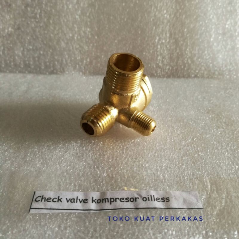 Jual Check Valve Drat Luar Kompresor Oilless Nepel Klep Simpan Angin ...