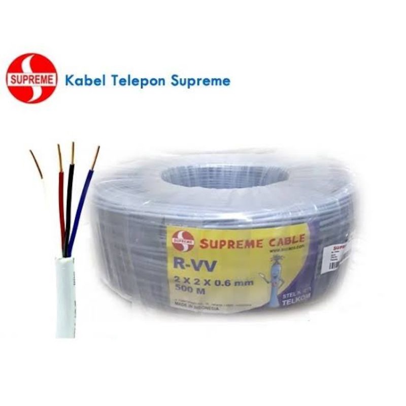 Jual Kabel Telepon Supreme Itc 2 Pair 2x2x0 6mm Eceran 1 Roll 100 Meter