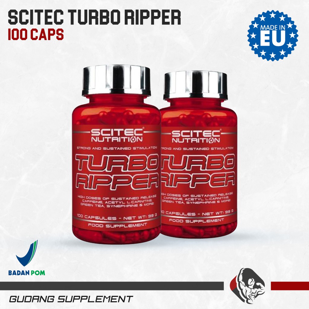 Jual Scitec Nutrition Turbo Ripper 100 Caps Fat burner | Shopee Indonesia